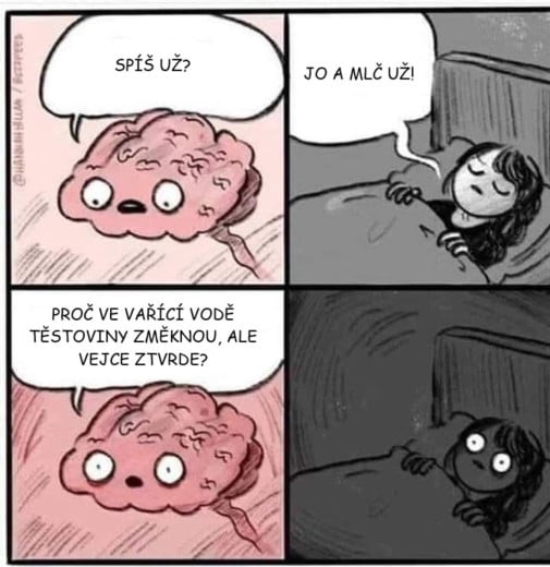 dilema pred spaním